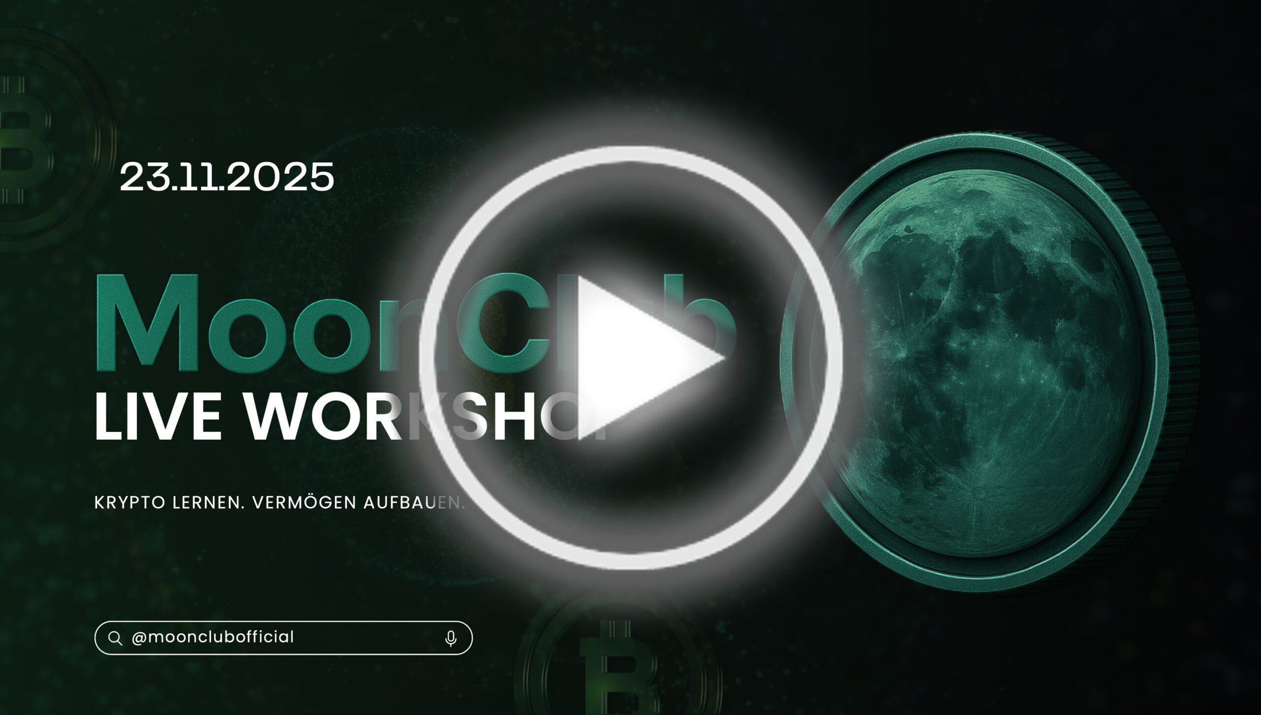 Moon Club Coin MoonClub Moon Club Logo Moon Club Mit Krypto Geld verdienen Krypto Kurs Krypto Akademie Krypto Webinar Navid Live Webinar Krypto Live webinar only webinar black friday sale black friday rabatt black week