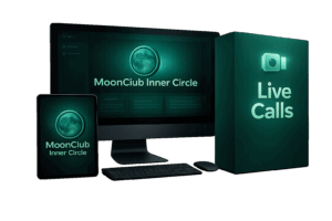 Moon Club Coin MoonClub Moon Club Logo Moon Club Mit Krypto Geld verdienen Krypto Kurs Krypto Akademie Livecalls