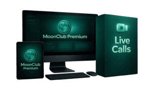 Moon Club Coin MoonClub Moon Club Logo Moon Club Mit Krypto Geld verdienen Krypto Kurs Krypto Akademie Livecalls